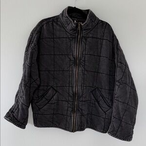 Free People Black Quilted Jacket